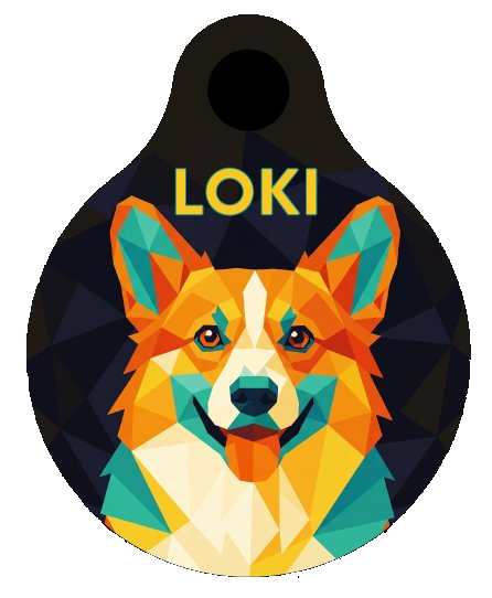 Geometric Dark tag